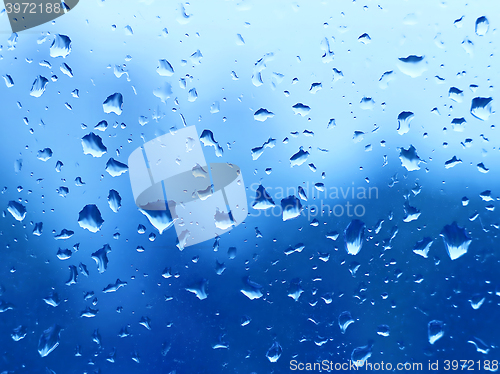 Image of Water drops on glass