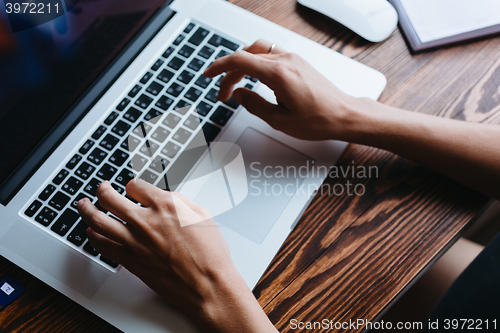 Image of Girl working on computer