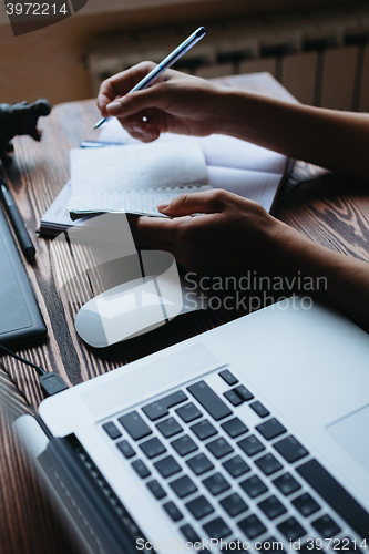 Image of girl working on computer