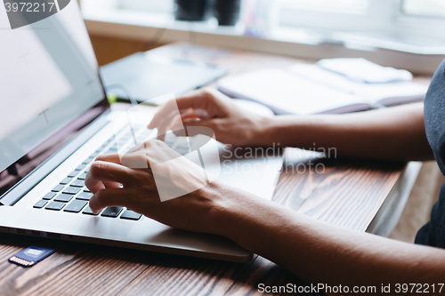 Image of girl working on computer