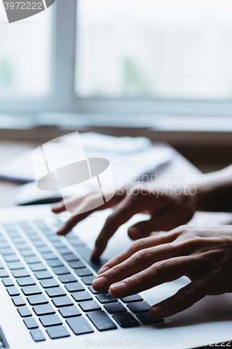 Image of girl working on computer