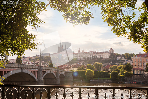 Image of Prague Castle at sunset