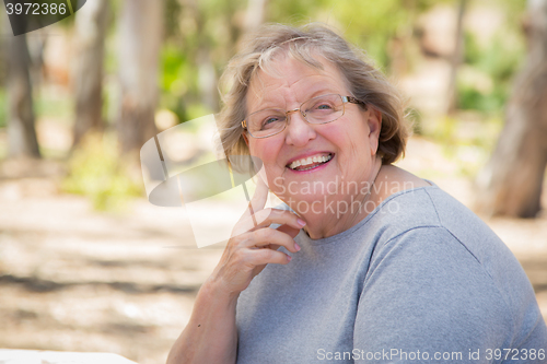 Image of Happy Content Senior Woman Portrait