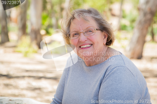 Image of Happy Content Senior Woman Portrait