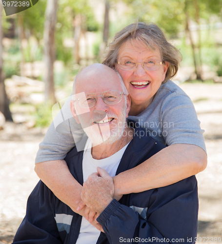 Image of Happy Senior Couple Portrait Outdoors