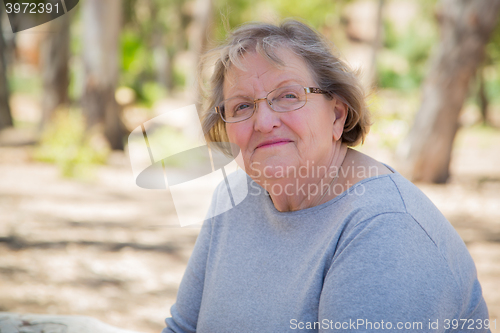 Image of Happy Content Senior Woman Portrait