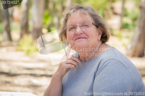 Image of Happy Content Senior Woman Portrait
