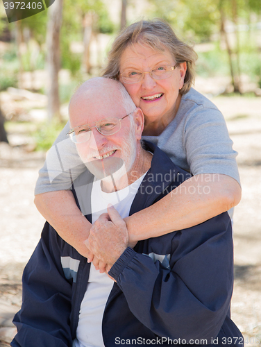 Image of Happy Senior Couple Portrait Outdoors