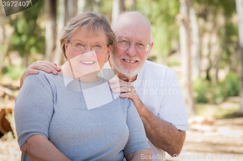 Image of Happy Senior Couple Portrait Outdoors