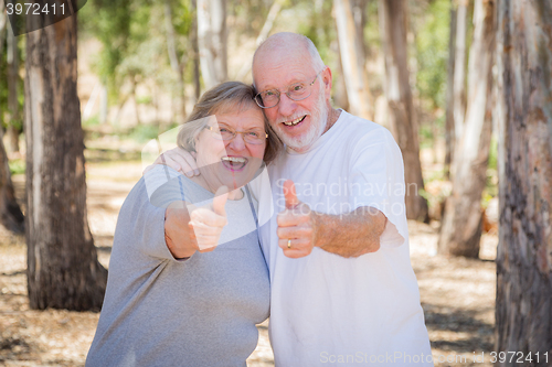 Image of Happy Senior Couple With Thumbs Up