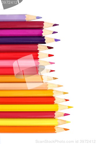 Image of Color pencils isolated on white background