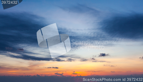 Image of Sunset sky with dramatic clouds