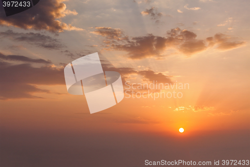 Image of Evening sky with clouds