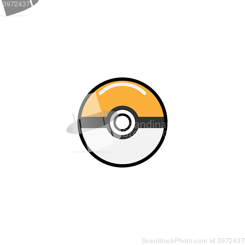 Image of Vector game ball for play in team. Pokeball object