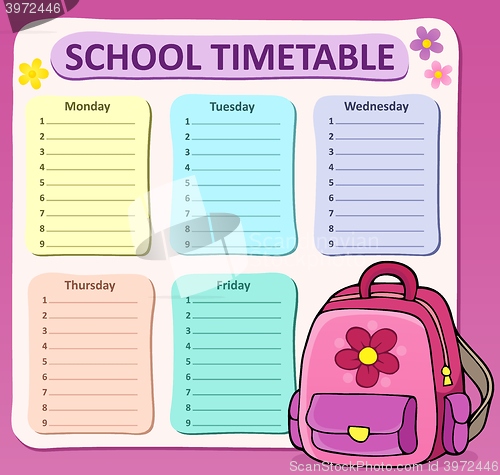 Image of Weekly school timetable composition 8