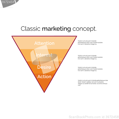 Image of Funnel symbol. Template for marketing, conversion or sales.