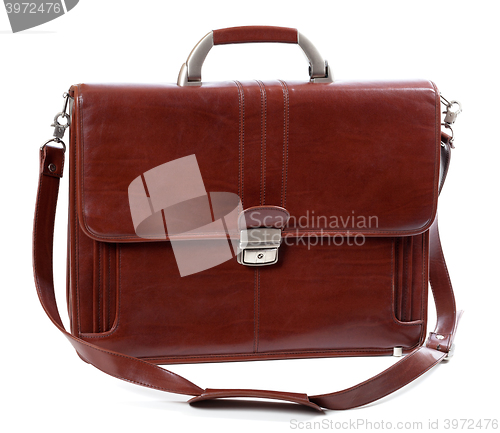 Image of Leather brown briefcase