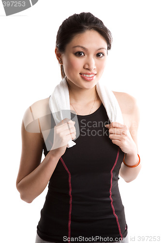 Image of Asian woman exercise