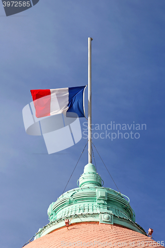 Image of French Flag Half Mast