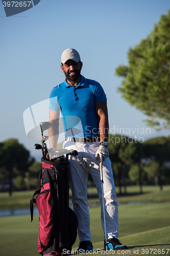 Image of golfer  portrait at golf  course