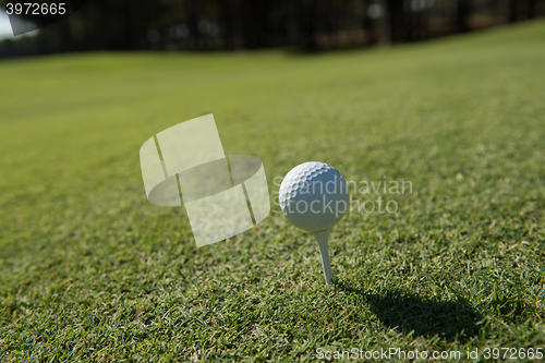 Image of golf ball on tee