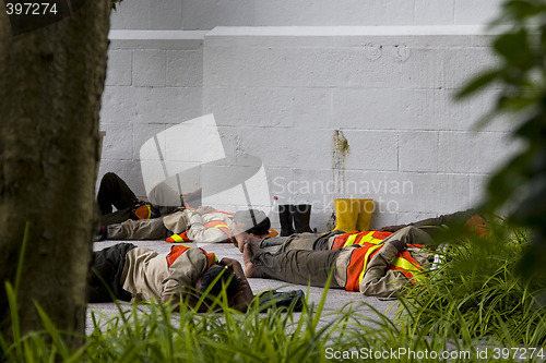 Image of Workers taking a break