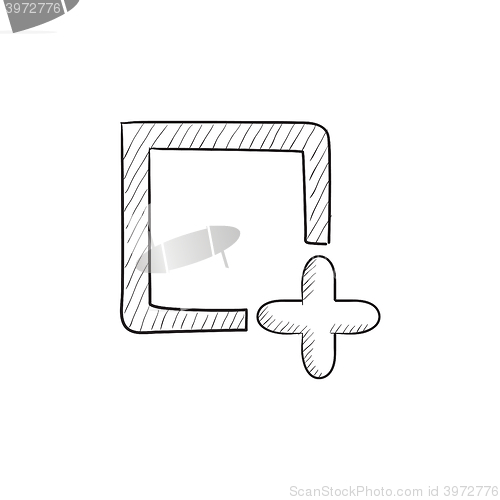 Image of Add file sketch icon.