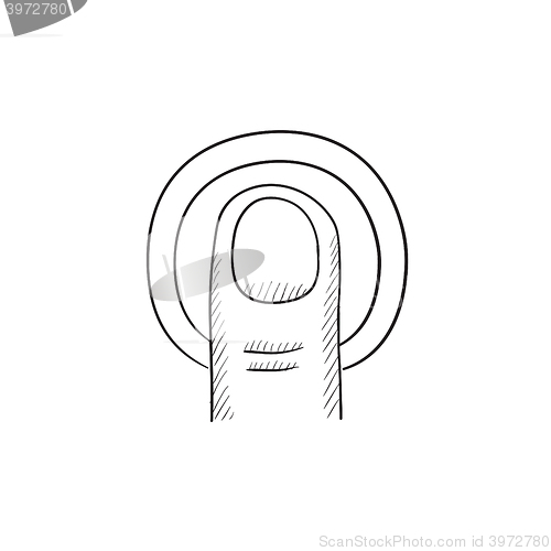 Image of Touch screen gesture sketch icon.