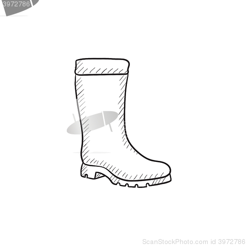 Image of High boot sketch icon.