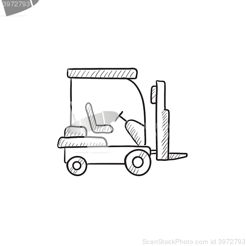Image of Forklift sketch icon.