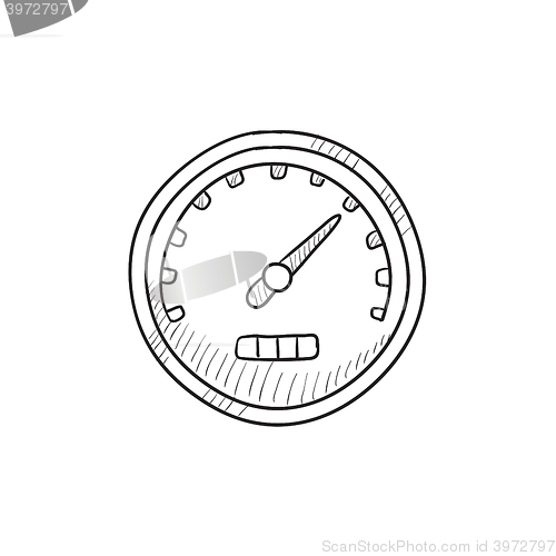 Image of Speedometer sketch icon.