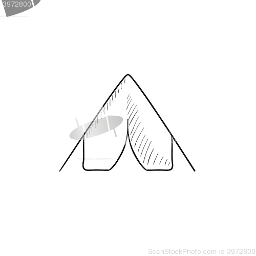 Image of Tent sketch icon.