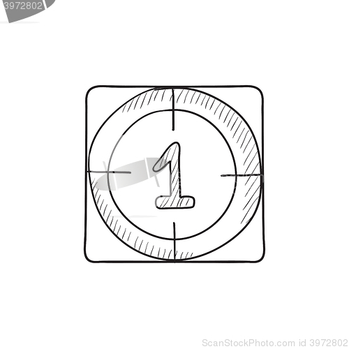 Image of Countdown sketch icon.