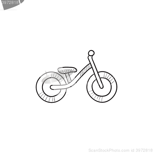 Image of Child bike sketch icon.