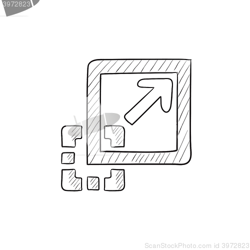 Image of Add content sketch icon.