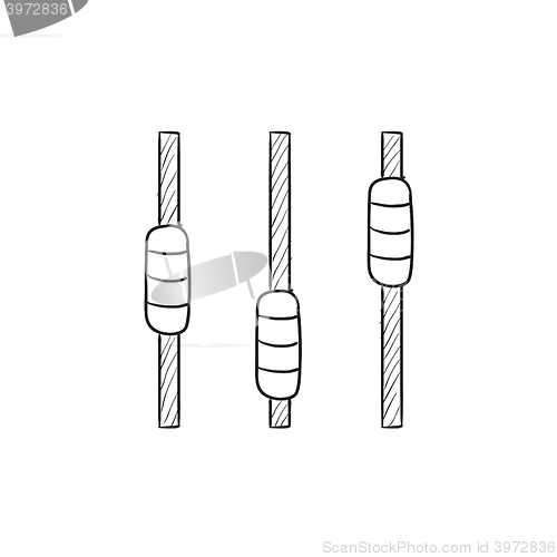 Image of Sound mixer console sketch icon.