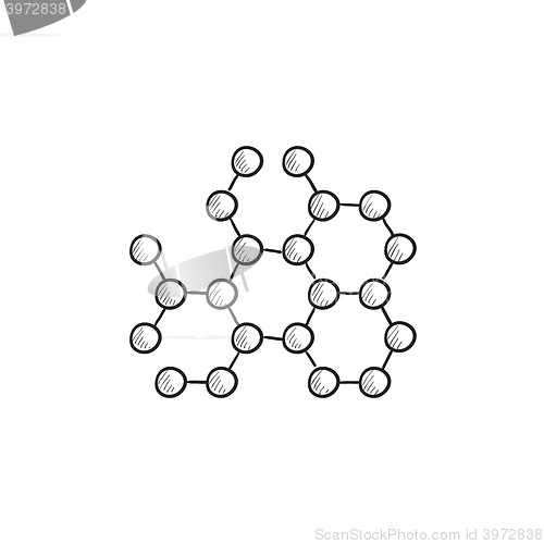 Image of Molecule sketch icon.