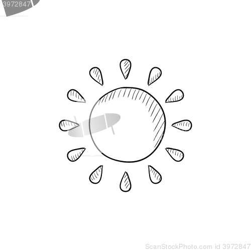Image of Sun sketch icon.