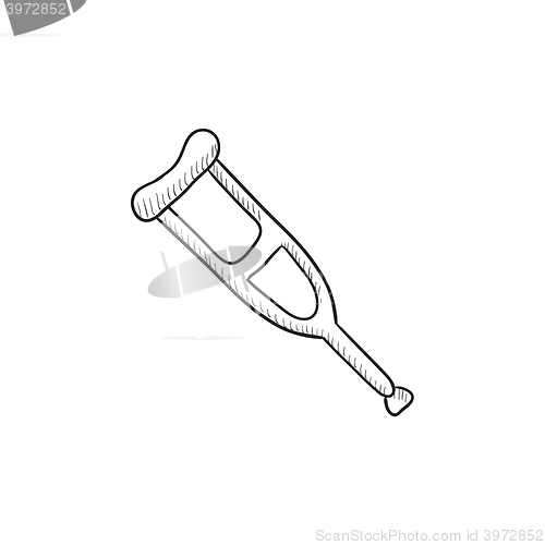 Image of Crutch sketch icon.