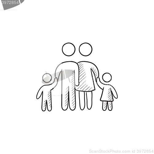 Image of Family sketch icon.