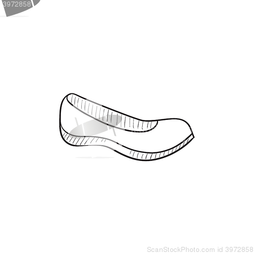 Image of Female shoe sketch icon.