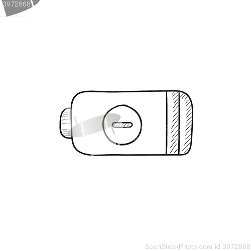 Image of Low power battery sketch icon.