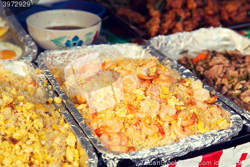 Image of wok dish at street market