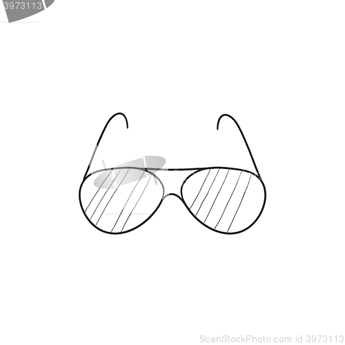 Image of Eyeglasses sketch icon.