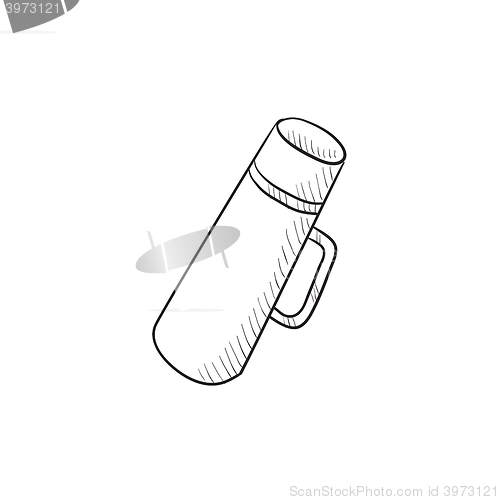 Image of Thermos sketch icon.