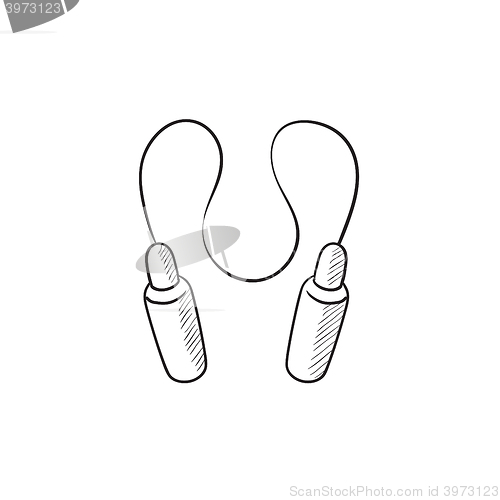 Image of Jumping rope sketch icon.