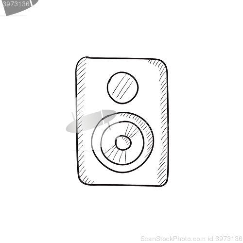 Image of MP3 player sketch icon.