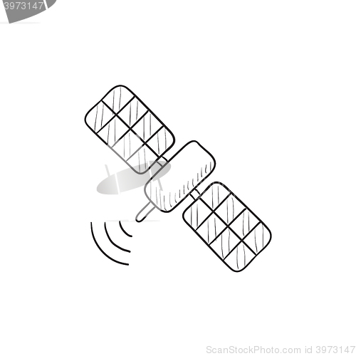 Image of Satellite sketch icon.