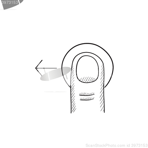 Image of Touch screen gesture sketch icon.