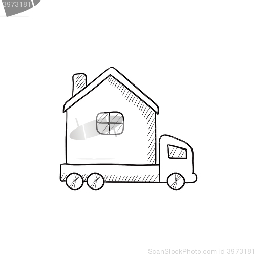 Image of Motorhome sketch icon.